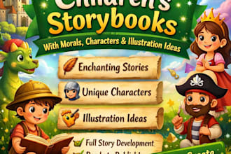 write custom children storybooks with morals characters and illustrations idea