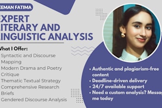 provide expert literary and linguistic analysis