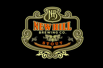 make superior artwork grabbing logo for new hill brewing co