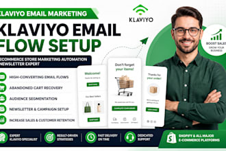 klaviyo email flow setup ecommerce store marketing automation newsletter expert