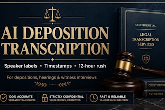 transcribe your deposition with ai and speaker labels