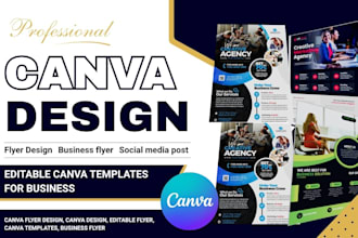 design canva flyer, event flyer, business flyer, or redesign flyer on canva