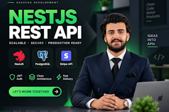 develop secure nestjs rest API with postgresql and jwt auth