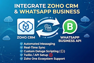 integrate zoho CRM whatsapp business API zoho deluge script zoho one zoho twilio