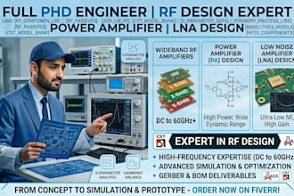 design and simulate custom rf and microwave amplifiers