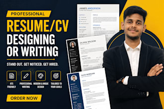 create a professional resume and CV with in 2to3 hours
