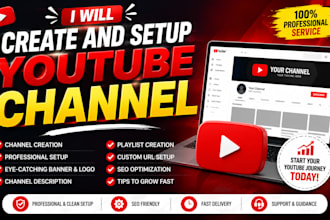 create and setup youtube channel