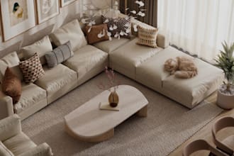 make cinematic cgi rendering for interior and exterior