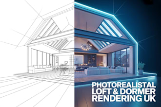photorealistic 3d loft conversion dormer rendering architectural visualization