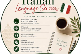 accurate italian audio transcription and language support