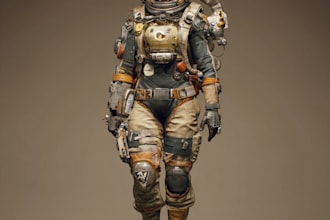 sci fi character illustration or sci fi character