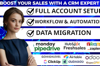 do data migration to salesforce monday hubspot  zoho pipedrive freshsales ghl