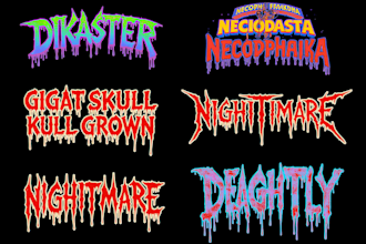 make art font typography horror, funny, cartoon, zombie
