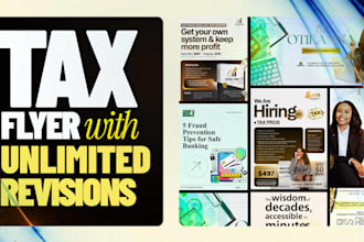 design tax flyer, credit repair flyer and business flyer