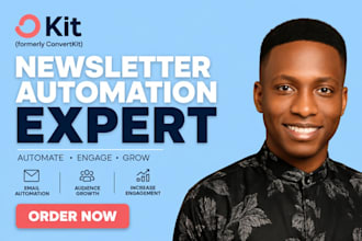 setup convertkit newsletter kit landing page template design as kit expert