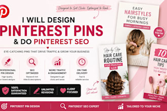 create SEO optimized pinterest pin designs