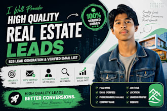 dob2b lead generation and provide verified real estate leads
