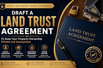 draft a land trust agreement to keep your property ownership private anonymous