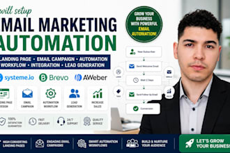 setup systeme io brevo aweber email marketing campaign automation landing page