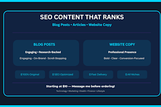 write engaging SEO blog posts articles and website content for your business