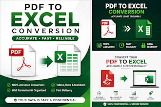 convert PDF to excel with clean formatting and data entry