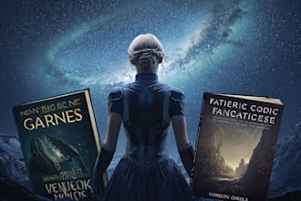 design an epic sci fi or fantasy book cover for your novel