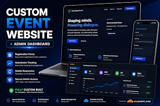 build a custom website with admin dashboard