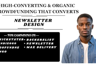 create persuasive backers newsletter for kickstarter,indiegogo ngo crowdfunding