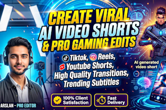 create viral ai video shorts and gaming edits