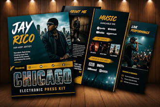 design professional press kit, media kit,epk, press release