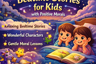 write custom children storybooks with morals characters and illustrations idea