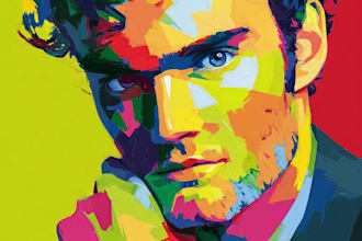 design colorful wpap vector pop art portrait