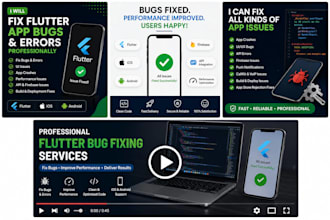 fix flutter, ios and android app bugs professionally