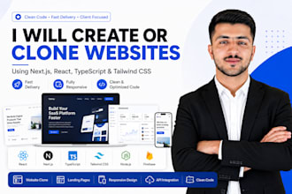 recreate or clone responsive websites using react nextjs