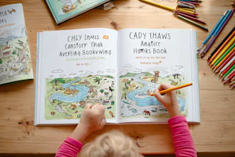 draw creative children book illustrations and storybook art