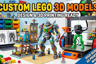 do 3d lego model, lego minifigure for 3d printing