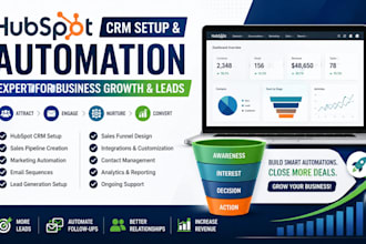 hubspot crm setup automation sales funnel expert for business growth and leads