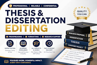 proofread and edit thesis dissertation fast