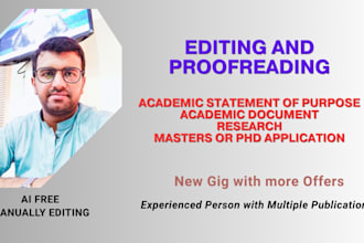 proofread and edit academic statement of purpose or research
