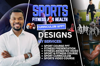 create and design sport fitness and health curriculum PPT