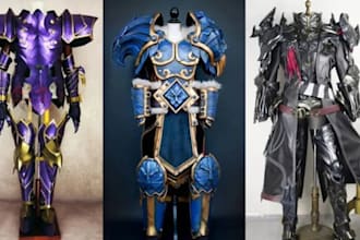 create custom cosplay helmet and prop 3d models for 3d printing