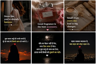write instagram captions and hindi shayari
