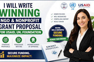 write winning ngo and nonprofit grant proposal for usaid un foundation