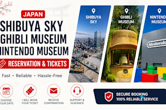 book shibuya sky, ghibli museum and nintendo museum tickets in japan
