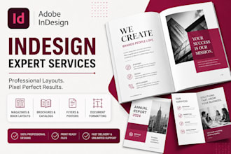 design catalog, magazine and any project with adobe indesign