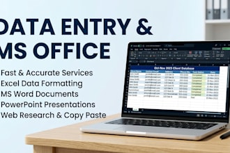 do data entry, copy paste, typing, pdf conversion, ms office work