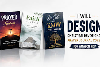 design christian devotional prayer journal cover for amazon KDP
