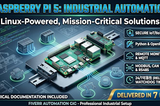 set up raspberry pi 5 industrial automation, linux os, and python scripts