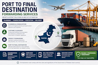 provide shipping consultancy, port to destination forwarding, customs clearance