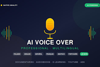create a professional ai voice over for your video or audiobook